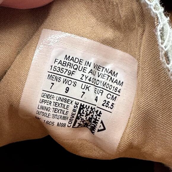 Mens 7 Women 9 Converse All Star Ox 153578F Gray Brown Leather Unisex Shoes - Picture 9 of 9